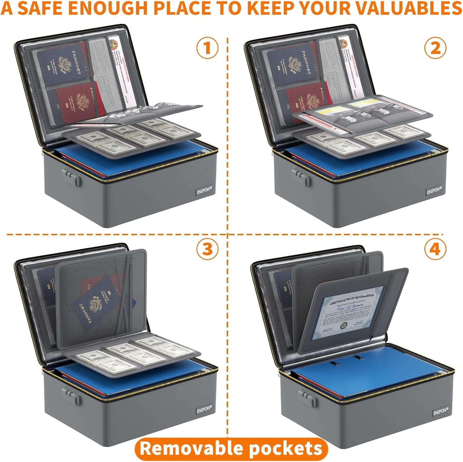 ENGPOW Fireproof Hard Document Box