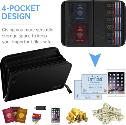 ENGPOW Expanding File Folder with Multi-Function Folder