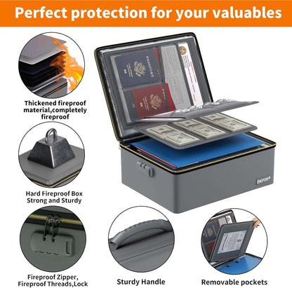 ENGPOW Fireproof Hard Document Box