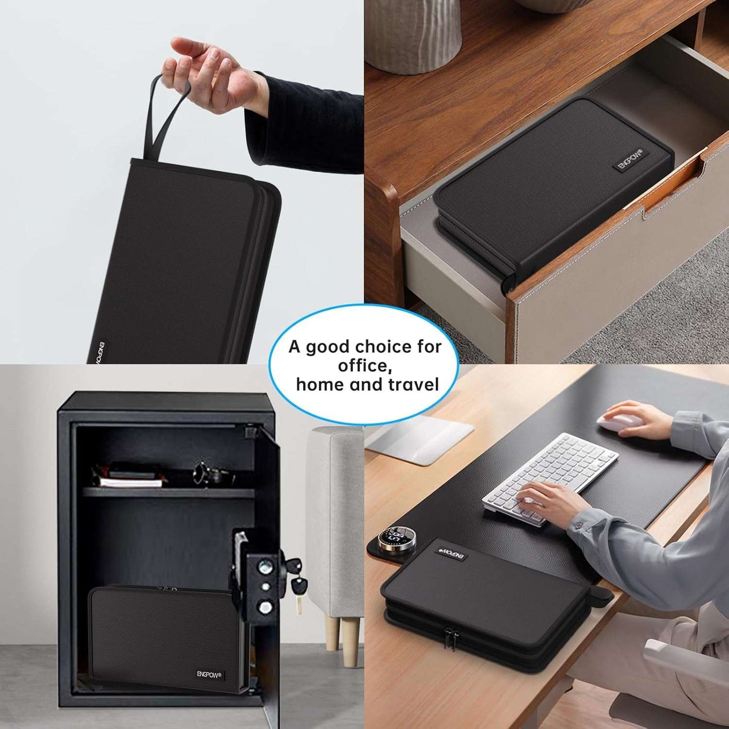 ENGPOW Fireproof & Water-Resistant 13-Pocket Accordion File Organizer