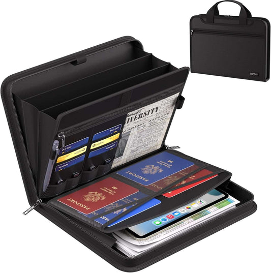 ENGPOW fireproof water-resistant expanding document organizer folder