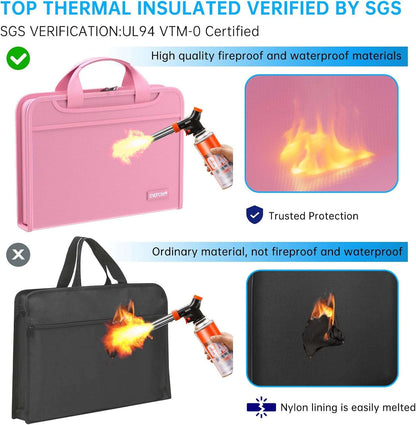 ENGPOW Fireproof & Water‑Resistant 13‑Pocket Accordion File Organizer